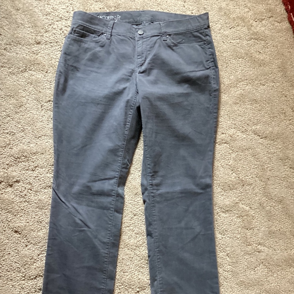 Ann Taylor Women's Mid Rise Straight Leg Corduroy Pants